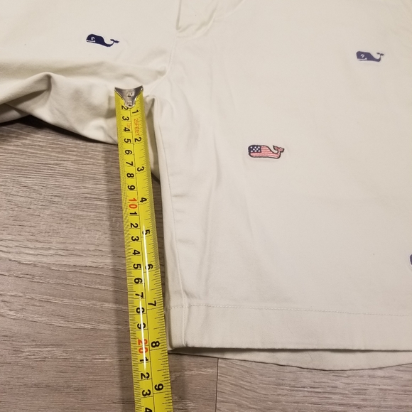 Men's Vineyard Vines Breaker Shorts USA American Flag Embroidered Whales Size 33 - Picture 8 of 8